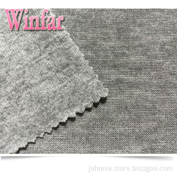 Brushed Polyester Rayon Spandex Jersey Sweater Fabric Hacci